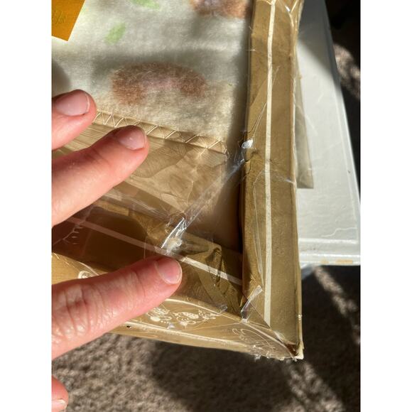 New old Stock Beacon Baby Blanket Cream Puff Downy Dream Brown Bears Satin Trim - Picture 4 of 15